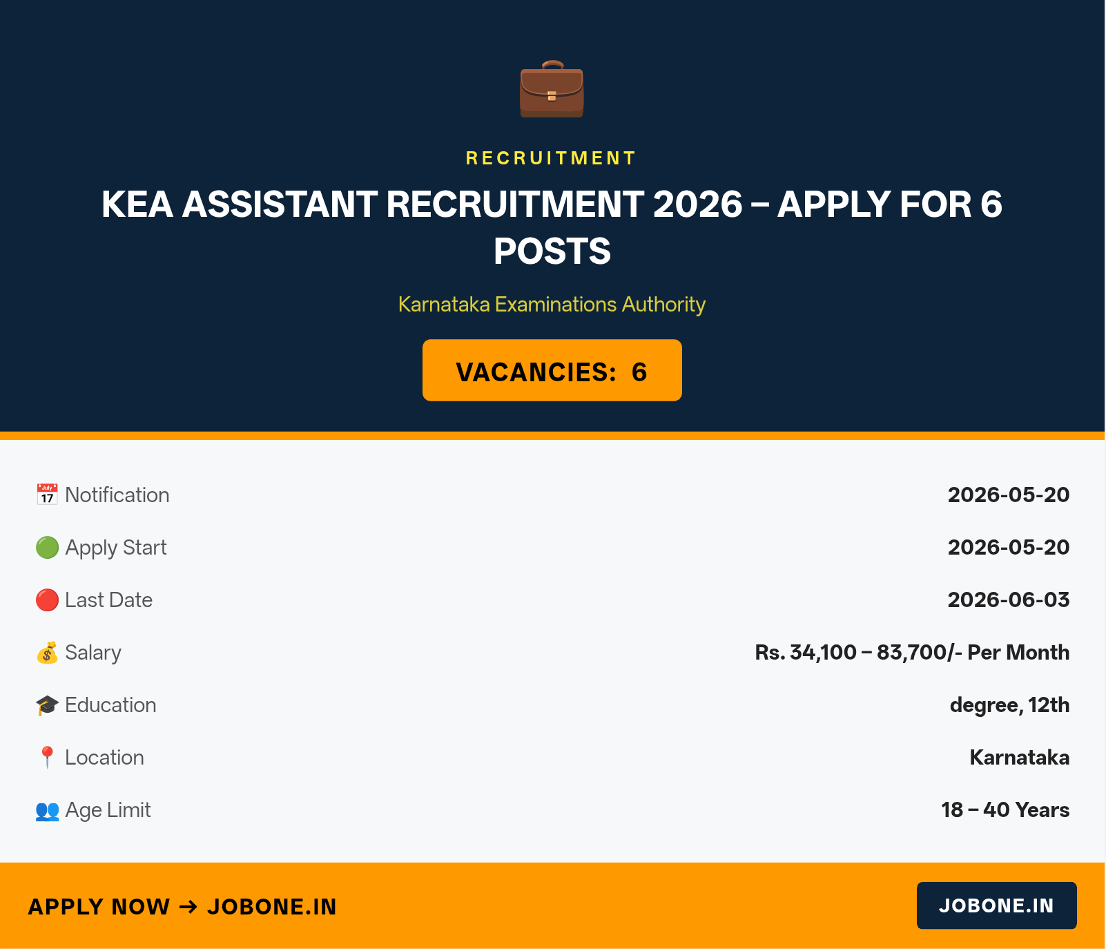 KEA Assistant Recruitment 2026 – Apply for 6 Posts